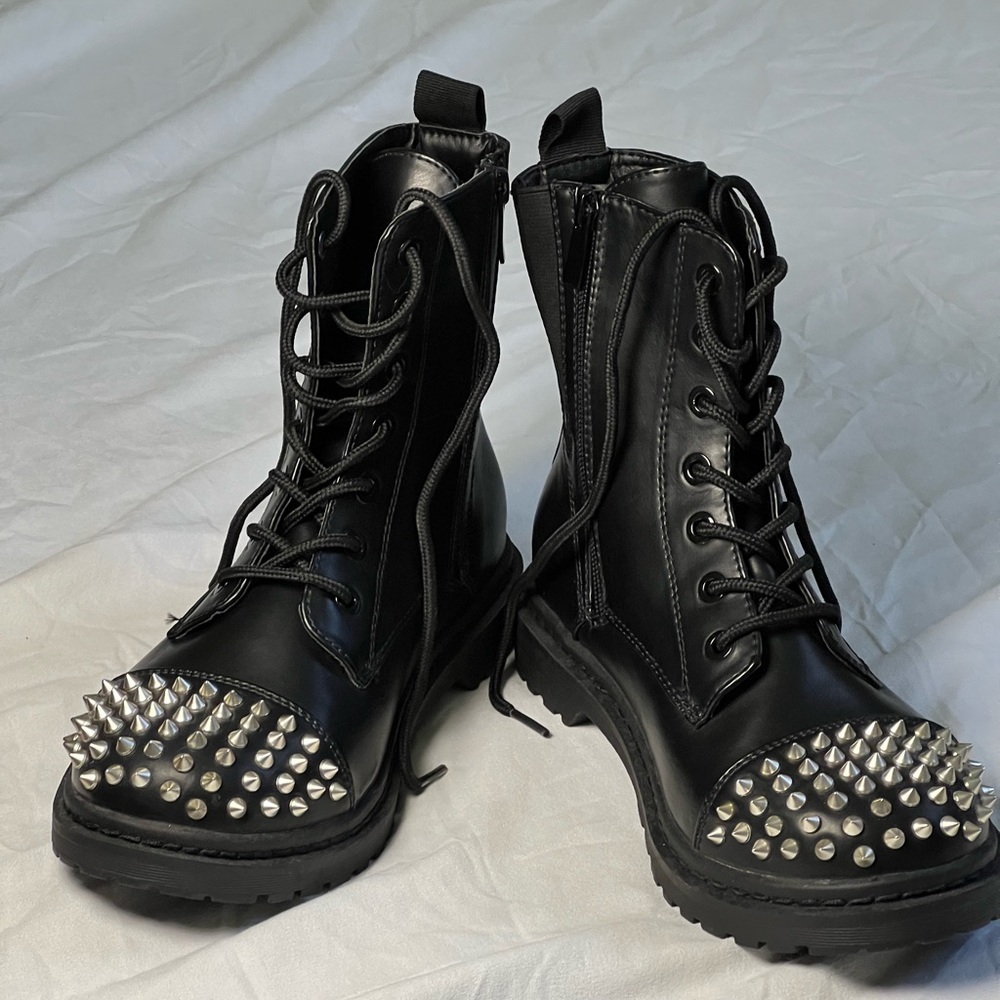 COPY - TORRID - Stevie Combat Boot - Faux Leather Black - 7.5